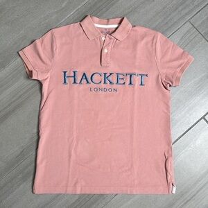 Hackett Kids Polo Shirt - Pink with Blue Logo